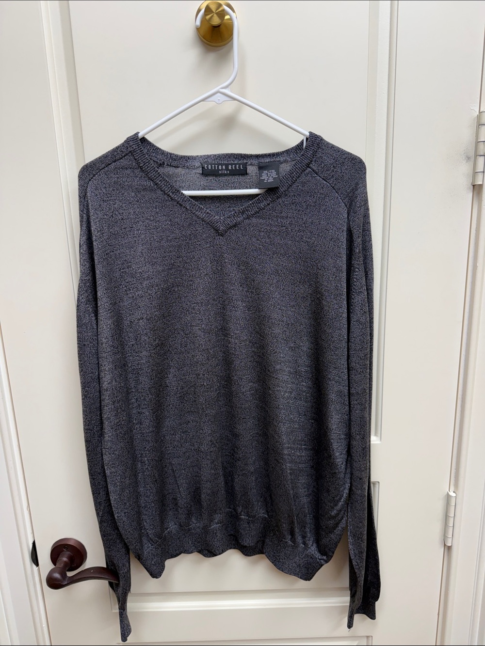 Men's Charcoal V-Neck Sweater